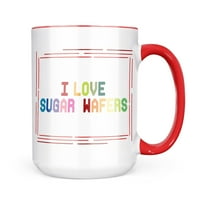 Neonblond Volim šećerne vafle, šarene šalice za ljubitelje čaja za kavu