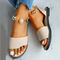 Sandale za žene Ležerne ljeto, dame otvoreni prsten za prsten ravna sandala za prodaju Comfy plaža Papuče