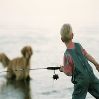 FV3556, fotografije prirodnih trenutaka; Dječak ribolov sa printom postera