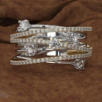 Wozhidaoke prstenovi za žene Modni ženski dijamant Opena za odvajanje Opena za odvajanje Zirkon Angažman