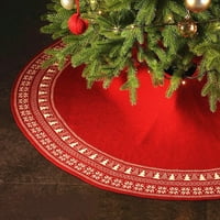 Xmarks božićna suknja od suknje Snowflake Sive Xmas suknje rustikalni božićni ukrasi za zimsku novogodišnju