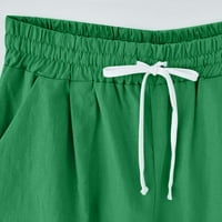 Yueulianxi High Struk pamučne kratke hlače: Ženske plus veličine plaže