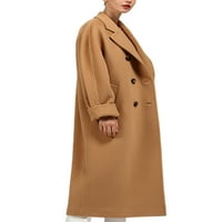 Cindysus dame tople dvostruke grudice za kapute za žene kaputi za kaputi za nošenje zimske dugih rukava
