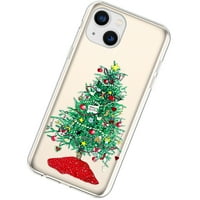 Surakey za iPhone 6. Slučaj zelene božićne stablo Božićne pahulje serije TPU školjka