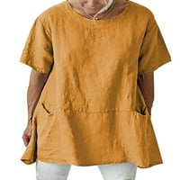 Džep za žene okrugli vrat Ležerne majica s kratkim rukavima