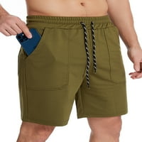 Prednjeg swalk muške modne džepove kratke hlače Solidne boje labavi vježbanje Hraška za muškarce