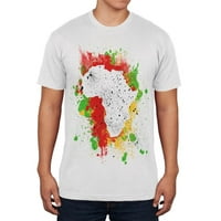 Sažetak Afrika Splatter muške meke majice Bijela MD