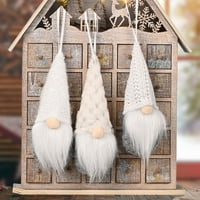 Nova igračka za kućno dvorišno drvo viseći ornament bez lica bez itksek santa xmas božićne plišane lutke