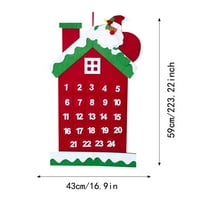 Pergeraug odbrojavanje kalendara Božićni ukras privjesak odbrojavač kalendar Božićno drvce Santa Claus