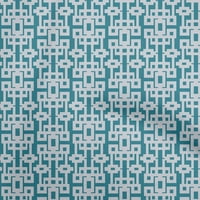 Onuone pamuk fle Teal plava tkanina Geometrijska haljina materijala materijala za ispis tkanina od dvorišta