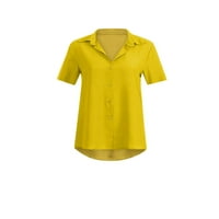 Gomelly dame košulje rever za bluza iz vrata Elegantni vrhovi Žene Loose radne tuničke košulje Dugme spušteno 5xl