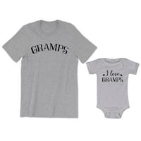 Gramps Muška majica I Love Gramps Baby Bodysuit Kids Youth Toddler Majica Grandpa Tee