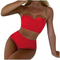 Ženski kupaći kostimi Tummy Control Plus size Coleit Coveruit BIKINI SWIMMS CHARIL SEXY Čvrsta boja