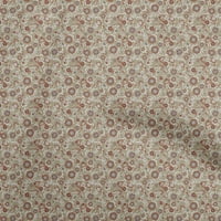 Onuone pamučna svila svijetla smeđa tkanina azijska japanski cvjetni šivaći materijal za ispis tkanine
