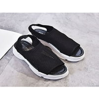 Daeful Dame Casual Cipes Ljeto sport Sandal plaža sandala Sandale za šetnju izdubljeni prozračni klizanje na klin cipelama crna 5