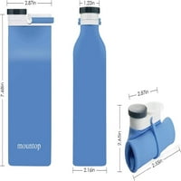 Sklopiva boca za vodu, prijenosna hrana silikona preklopna putna boca za punjenje otporne na propusnost
