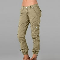 Teretne hlače Žene Ženske modne žene Dame Solid pantalone Hippie punk pantalone Streetwear Jogger tipke