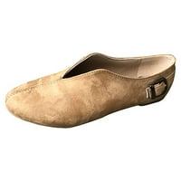 Anuirheih Ženske cipele Ležerne cipele, Burkle s plitkim remenom Lazy šire Suede Summer Flat Cipele na prodaju