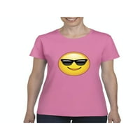MMF - Ženska majica kratki rukav, do žena veličine 3xl - emoji sa sunčanim naočalama