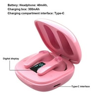 Elroy parove bežične slušalice sa punjenjem ugrađenim mikrofonom Bluetooth-kompatibilan 5. uši, ružičasti