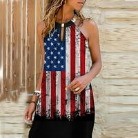 OAVQHLG3B Ženske haljine sunce za sunčanje Žene Ljeto Ležerne prilike, 4. jula Outfits American Flag