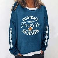 Zunfeo Fall dukseri za žene - labav fit trendi grafički otisci Crew Crt Comfy pulover casual vrhovi