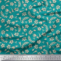 Soimoi ljubičasta pol georgette tkanina za brtvu od tkanine i periwinkle cvjetno ispis tkanine uz dvorište široko
