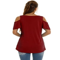 Paille ženska ležerna majica s kratkim rukavima V bluza za bluzu za izrez DANdelion Print Tunic Sumer