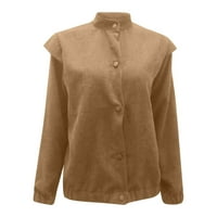 Modne žene Čvrsto boje Corduroy Cardigan Casual Loose dugih rukava jakna hot6sl4884910