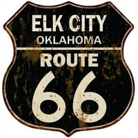 Grad, Oklahoma Route Shield Metal Sign Man Cave Garaža 211110014217
