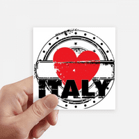 Ljubav Italija Riječ Ljubav srčani krug Oblik naljepnice Square vodootporne naljepnice za pozadinu