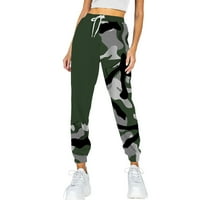 Pantalone za žene Pocketsweat tiskane udobne vježbe casual pantalone sa visokim strukom
