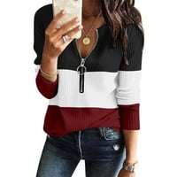 Košulje za žene Trendy Dressing Ležerne prilike patentni zatvarač s dugim rukavima Majica dugih rukava