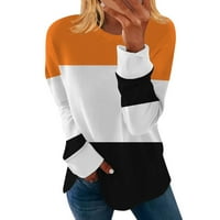 Duks za žensku modu ženske modne print rever pola patentnih zatvarača casual labav duks fit pulover
