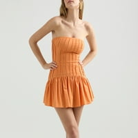 Ženska vruća djevojka cijev vrhunska ruka bez rukava kratka suknja Ženska povremena suknja Ženska casual haljina narandžasta l