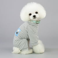 Reheyre Proljeće Ljeto PET prugasto uzorak četveronožne majice štene kućna odjeća za pse