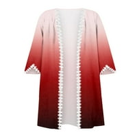 Apepal Womens Cardigan Dukseri Ženski kaput kratki rukav Priključak za prekrivanje gornje odjeće plus