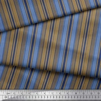 Soimoi Brown Rayon tkanina vertikalna traka za ispis tkanine sa dvorištem široko