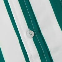 Muško Ležerne jesenski prugasti štand štanda sa dugim rukavima Džepna košulja s dugim rukavima