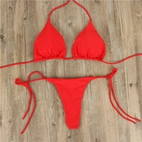 Gaiseeis Ljeto seksi žene Sportski kupaći kostimi seksi bikini donje rublje crveni xl