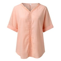 SunhillsGrace majice za žene cvjetni print kratki rukav ljetni modni casual modne t majice V-izrez T