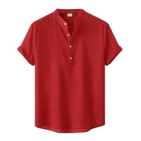 pgeraug muška majica sa čvrstim rukavima Stcollar bluza na vrhu polo majice za muškarce crveno xl