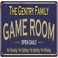 Gentry Family Blue Game Room Metal znak 106180037551