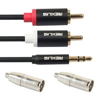 Grofrit za RCA audio adapter kabel RCA ženski do 3Pin XLR muški pretvarač, crni, do RCA adaptera kabla