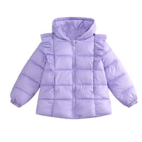 Koaiezne zimski kaputi Djeca Toddler Baby Boys Girls Solid podstavljena jakna Zimska topla odjeća prema