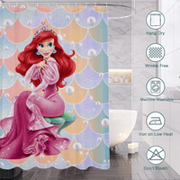 Ariel tuš za zavjese Lično plijesan slatko uzorak zastor za kupanje za obitelj za mokri sobu za tuš kabinu sa kukama, veličinama