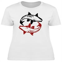 Dvije koi ribe silueta majica - majica -image by shutterstock, muški x-veliki