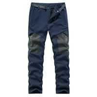 Ljetne štedne klirenske hlače za muškarce muškarci Čvrsti povremeni modni modni gumb-zip multi-džepne