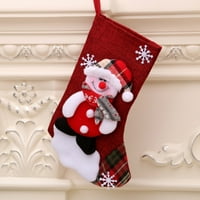 Božićne čarape Izdržljivi simpatični dizajn posteljina Božić viseći čarape za odmor