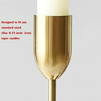 Nuptio Gold Svijećnica za stol Center Mesid od mesinganih držača za svijeće za svadbenu trpeznju stol